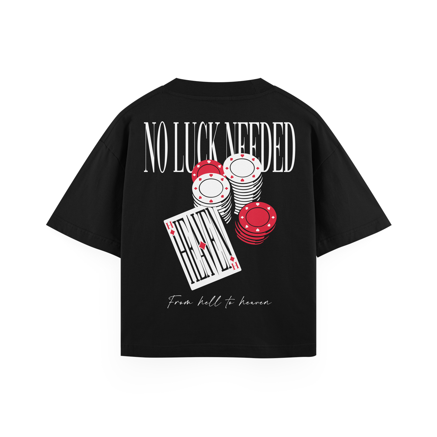 NO LUCK NEEDED - NOIR TEE 240 GSM