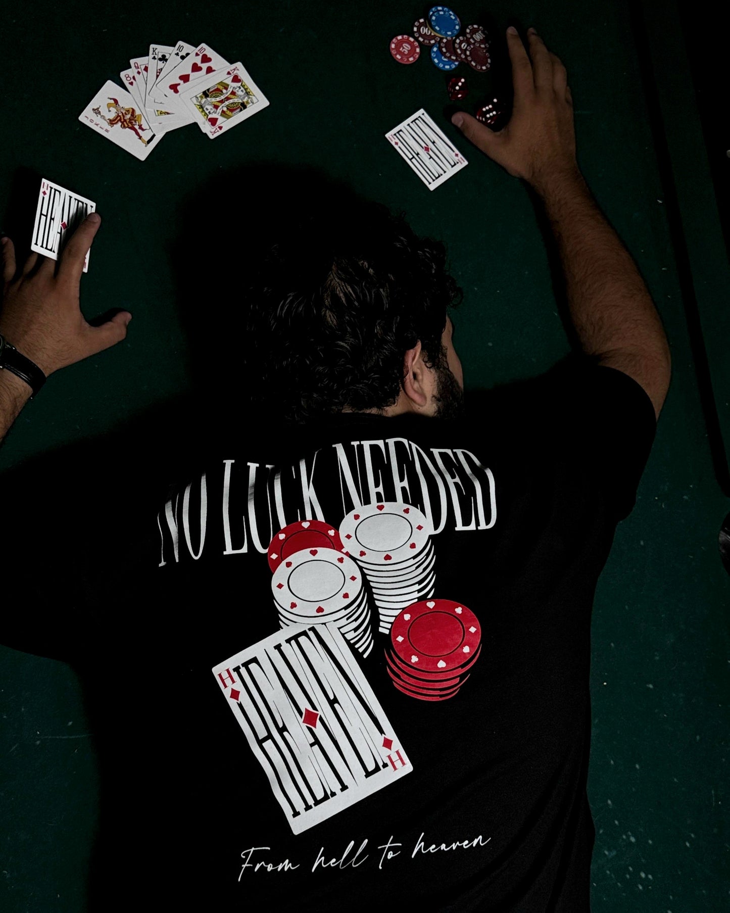 NO LUCK NEEDED - NOIR TEE 240 GSM