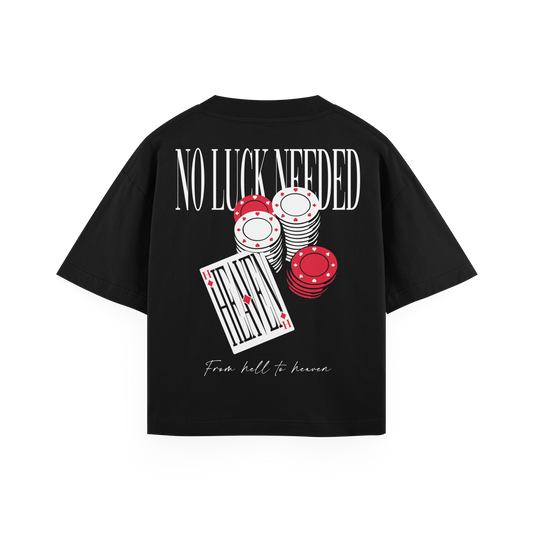 NO LUCK NEEDED - NOIR TEE 240 GSM